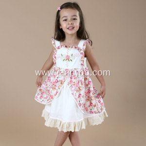 JannyBB new design hand embroidery cotton floral dress